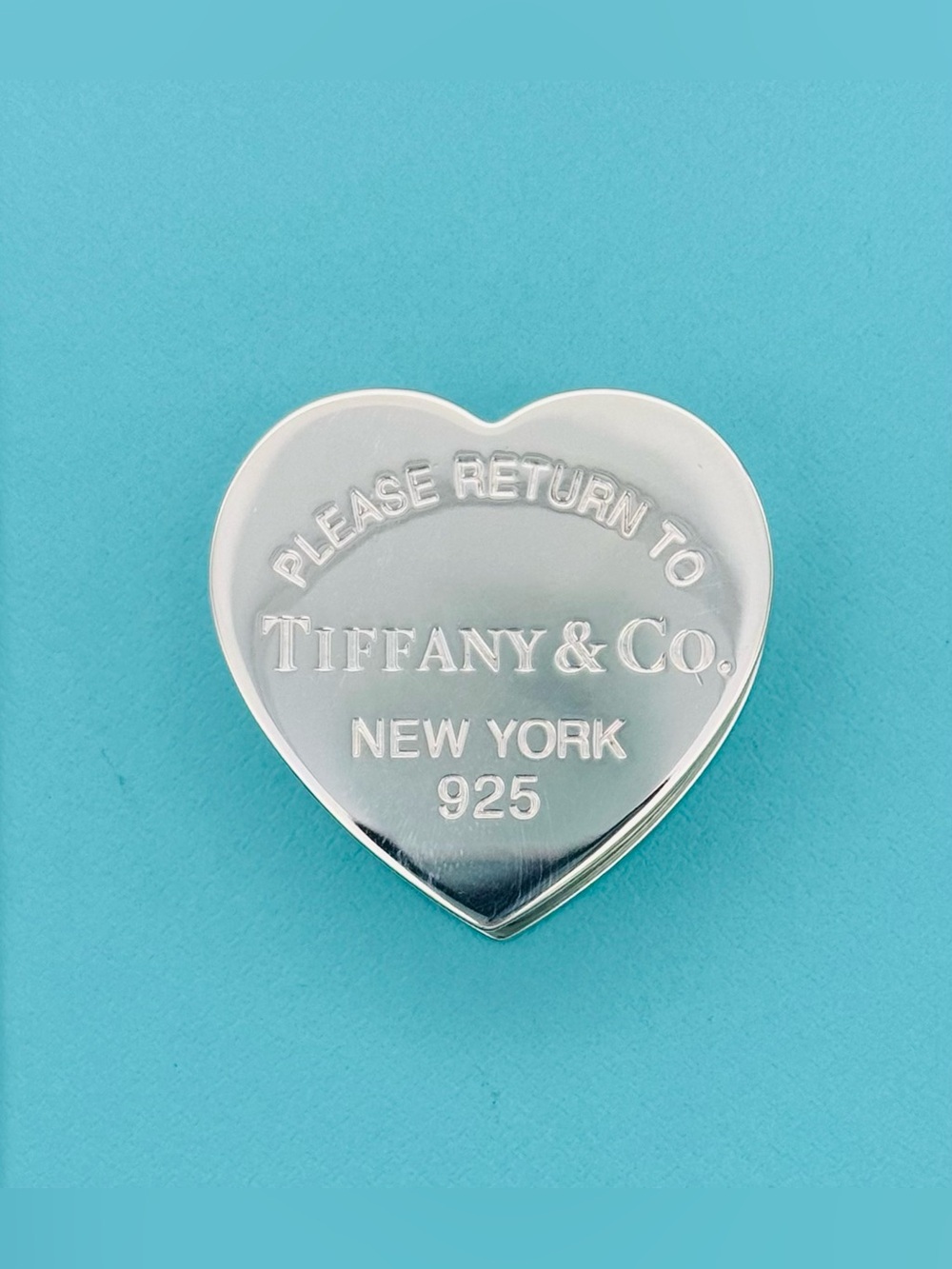Tiffany & Co. Silver Rare Retired RTT Heart Trinket Box VGUC